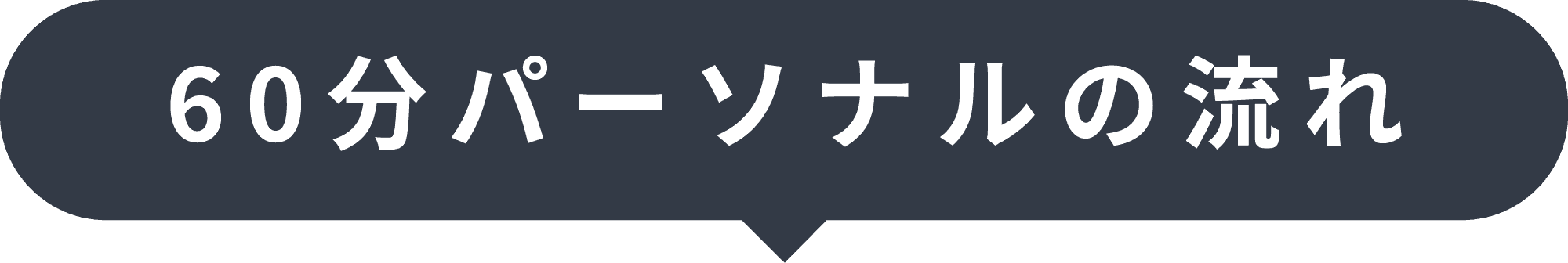 60分パーソナルの流れ